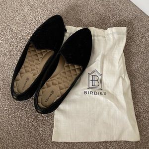 Birdies - The Heron style flats - Black Velvet